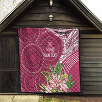 Fiji Adi Cakobau School Personalised Quilt Masi Tapa Mix Plumeria LT7 - Polynesian Pride