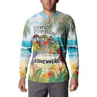 It's 5 o'clock Somewhere Button Sweatshirt Beach Party - Polynesian Pride