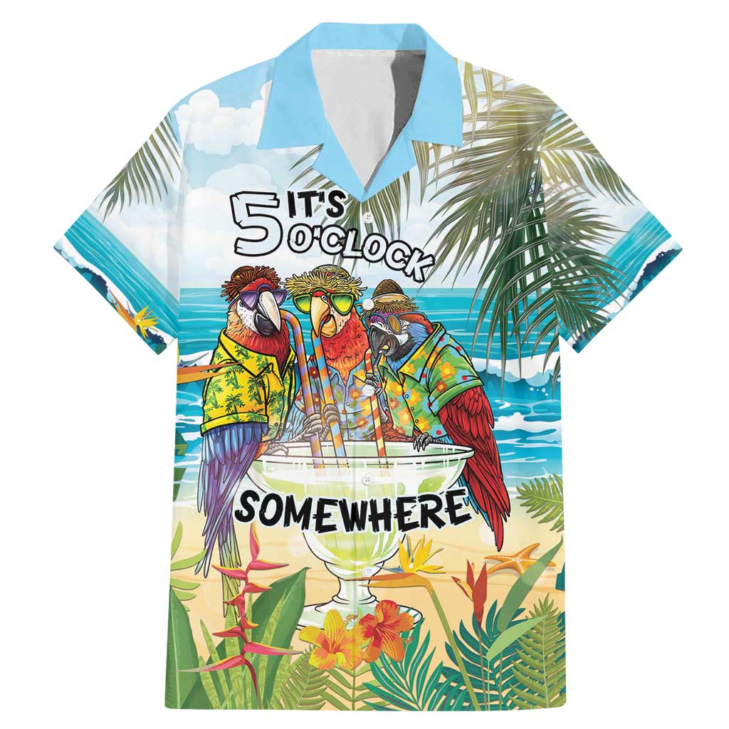 It's 5 o'clock Somewhere Family Matching Mermaid Dress and Hawaiian Shirt Beach Party - Polynesian Pride
