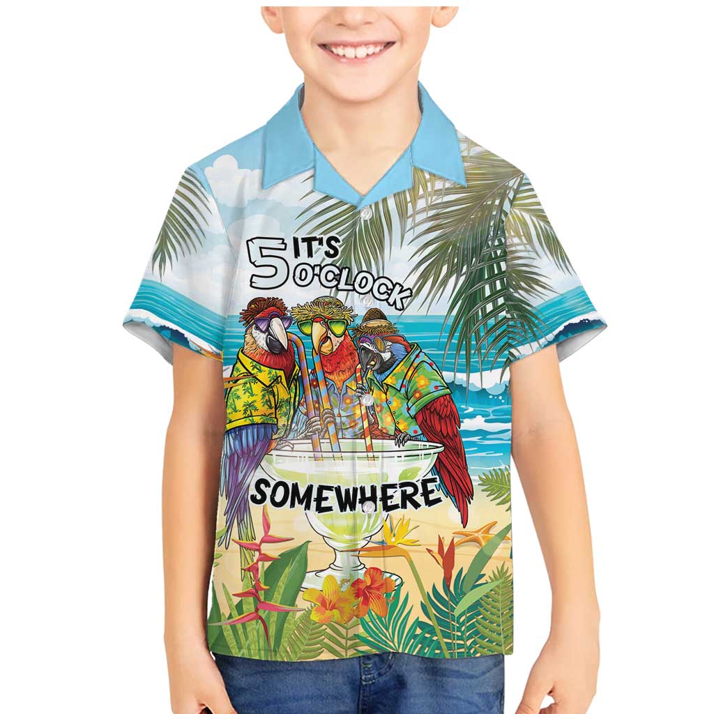 It's 5 o'clock Somewhere Family Matching Mermaid Dress and Hawaiian Shirt Beach Party - Polynesian Pride