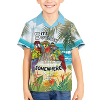It's 5 o'clock Somewhere Family Matching Short Sleeve Bodycon Dress and Hawaiian Shirt Beach Party - Polynesian Pride