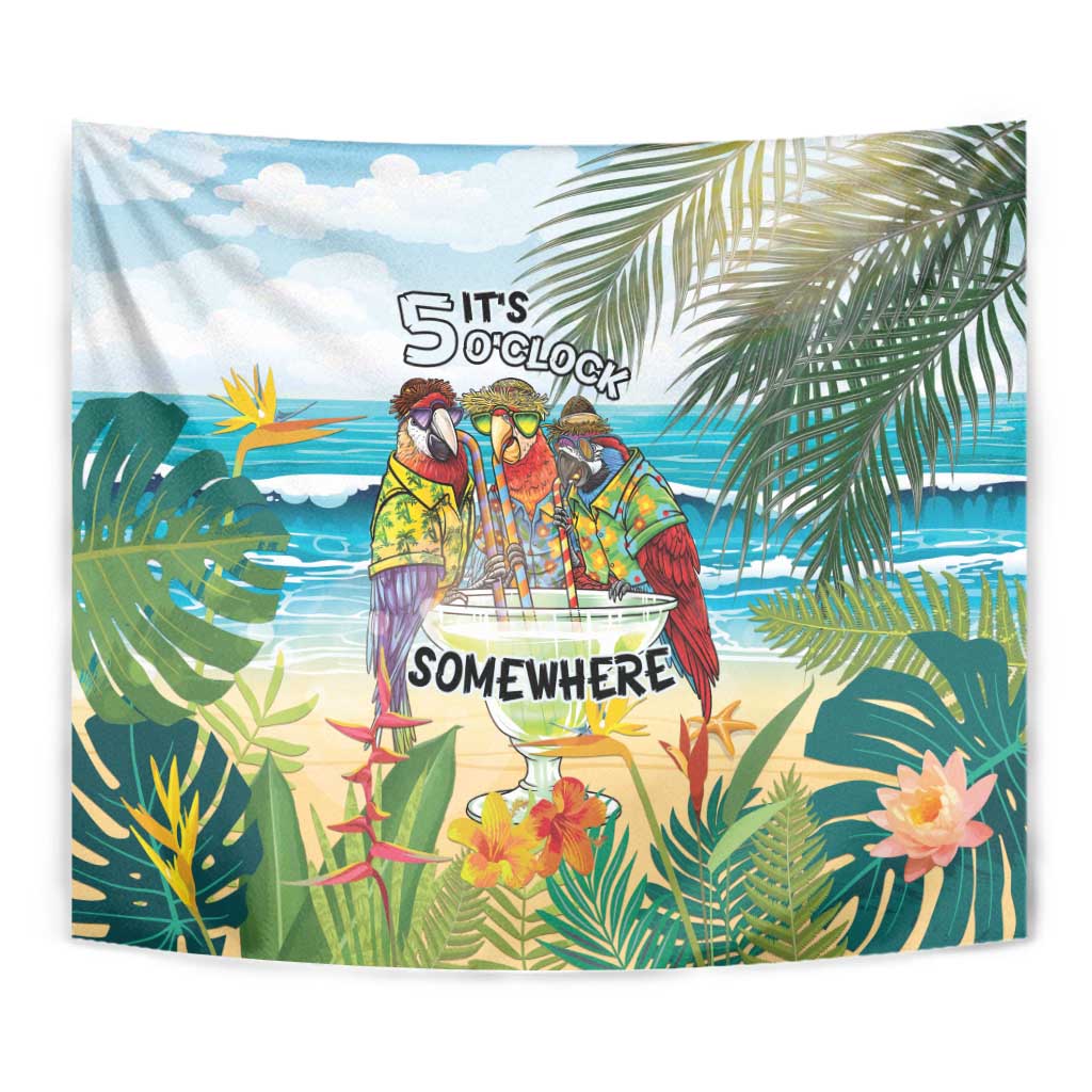 It's 5 o'clock Somewhere Tapestry Beach Party - Polynesian Pride