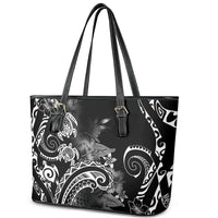 Aloha Hawaii Turtles Floral Leather Tote Bag Obsidian Glaze