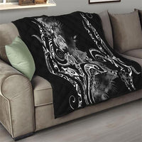 Aloha Hawaii Turtles Floral Quilt Obsidian Glaze