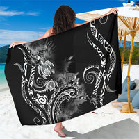 Aloha Hawaii Turtles Floral Sarong Obsidian Glaze
