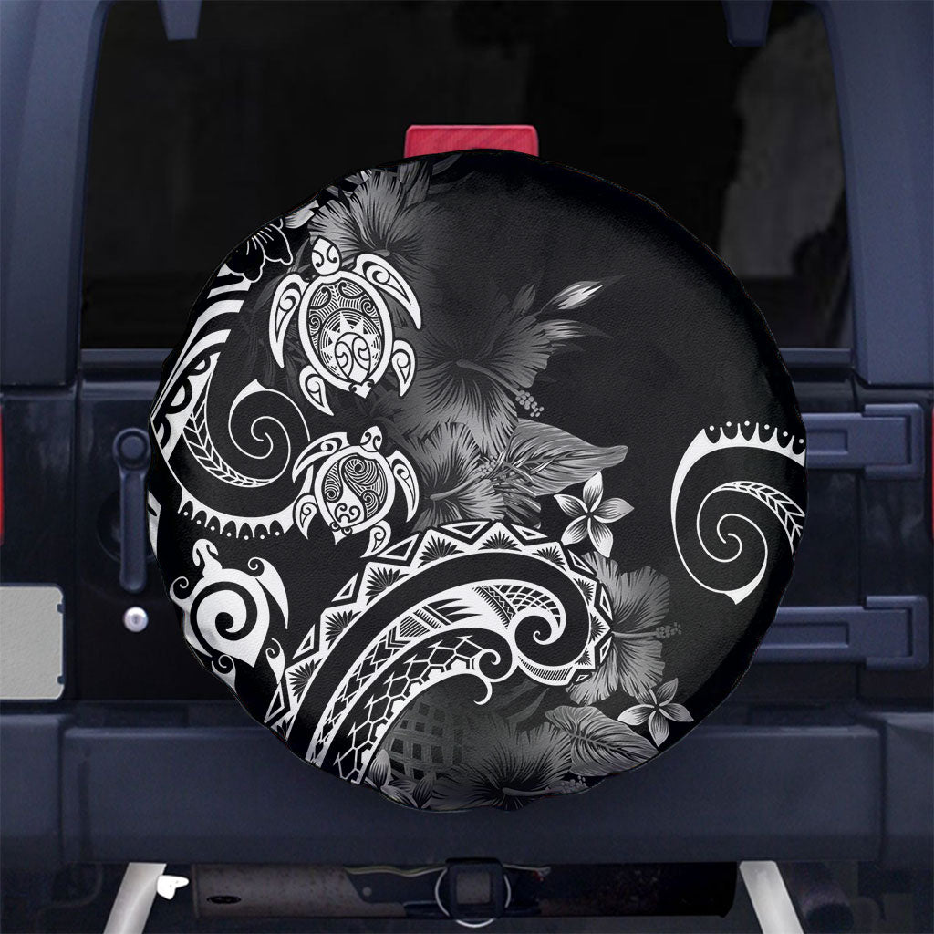 Aloha Hawaii Turtles Floral Spare Tire Cover Obsidian Glaze