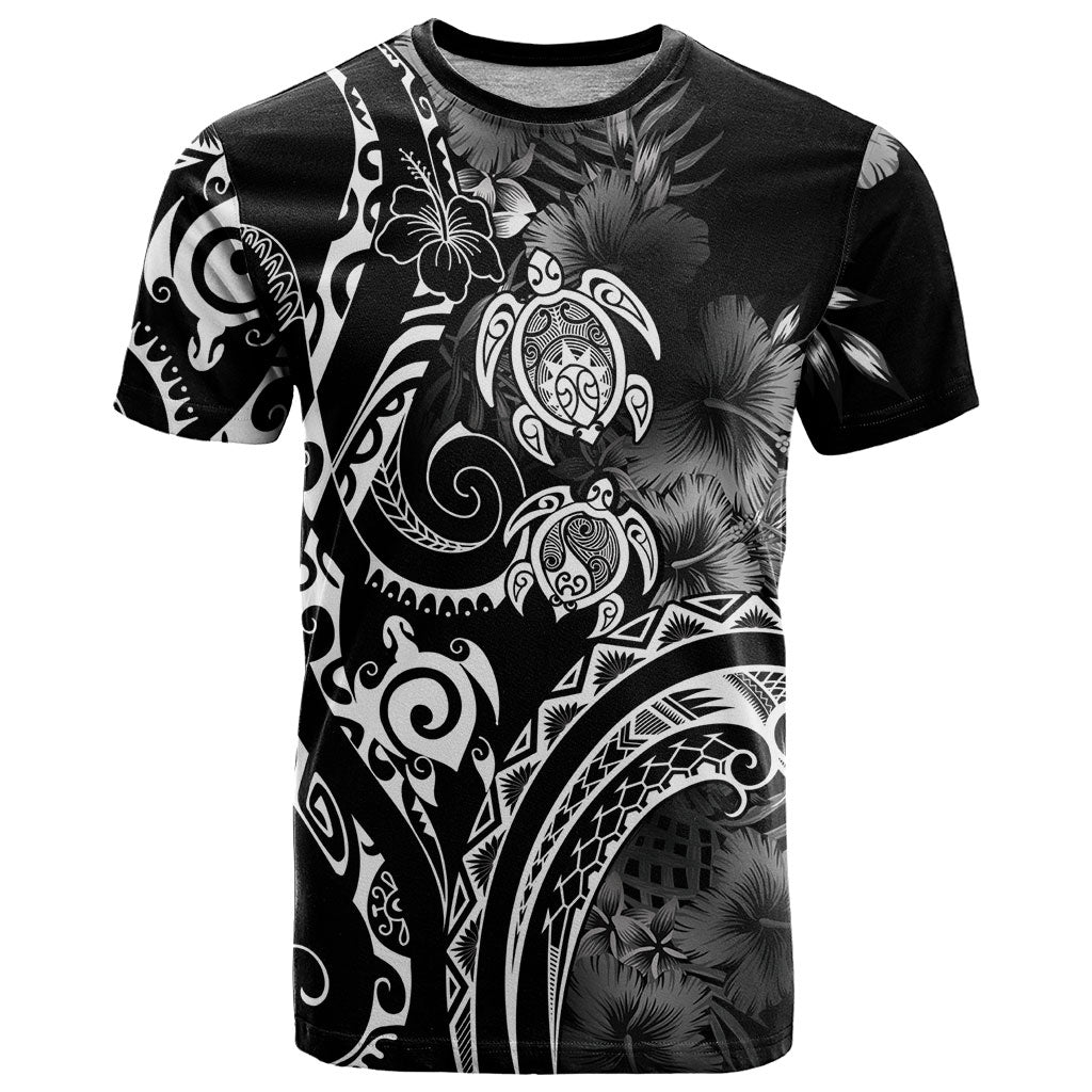 Aloha Hawaii Turtles Floral T Shirt Obsidian Glaze