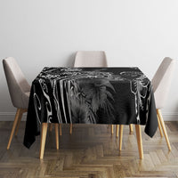 Aloha Hawaii Turtles Floral Tablecloth Obsidian Glaze