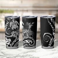 Aloha Hawaii Turtles Floral Tumbler Cup Obsidian Glaze
