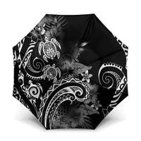 Aloha Hawaii Turtles Floral Umbrella Obsidian Glaze