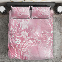 Aloha Hawaii Turtles Floral Bedding Set Pink Marbles Glaze