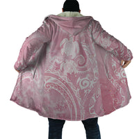 Aloha Hawaii Turtles Floral Cloak Pink Marbles Glaze