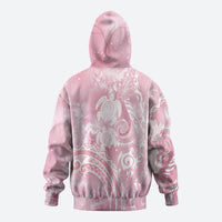 Aloha Hawaii Turtles Floral Hoodie Pink Marbles Glaze