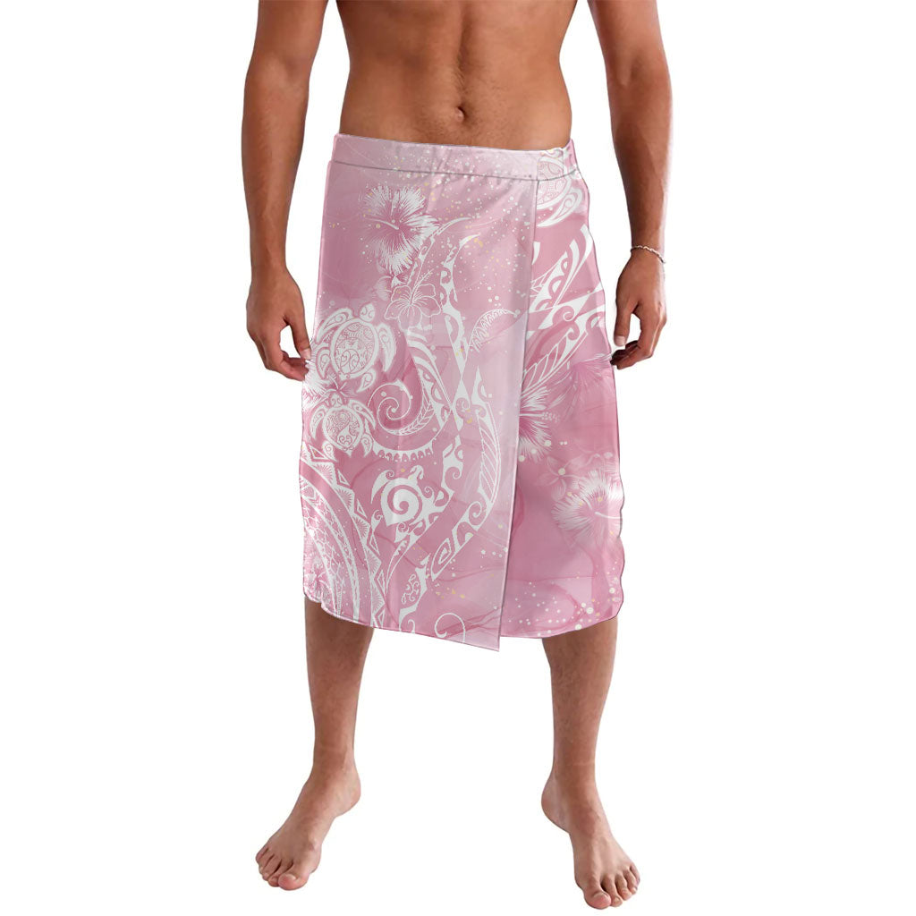 Aloha Hawaii Turtles Floral Lavalava Pink Marbles Glaze LT7 Pink - Polynesian Pride