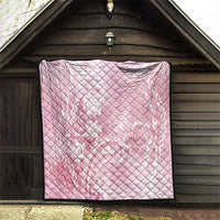 Aloha Hawaii Turtles Floral Quilt Pink Marbles Glaze