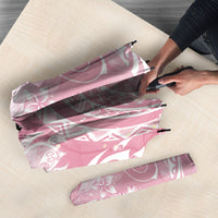 Aloha Hawaii Turtles Floral Umbrella Pink Marbles Glaze