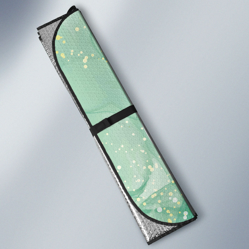Aloha Hawaii Turtles Floral Auto Sun Shade Seafoam Marbles Glaze