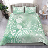 Aloha Hawaii Turtles Floral Bedding Set Seafoam Marbles Glaze