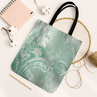 Aloha Hawaii Turtles Floral Tote Bag Seafoam Marbles Glaze