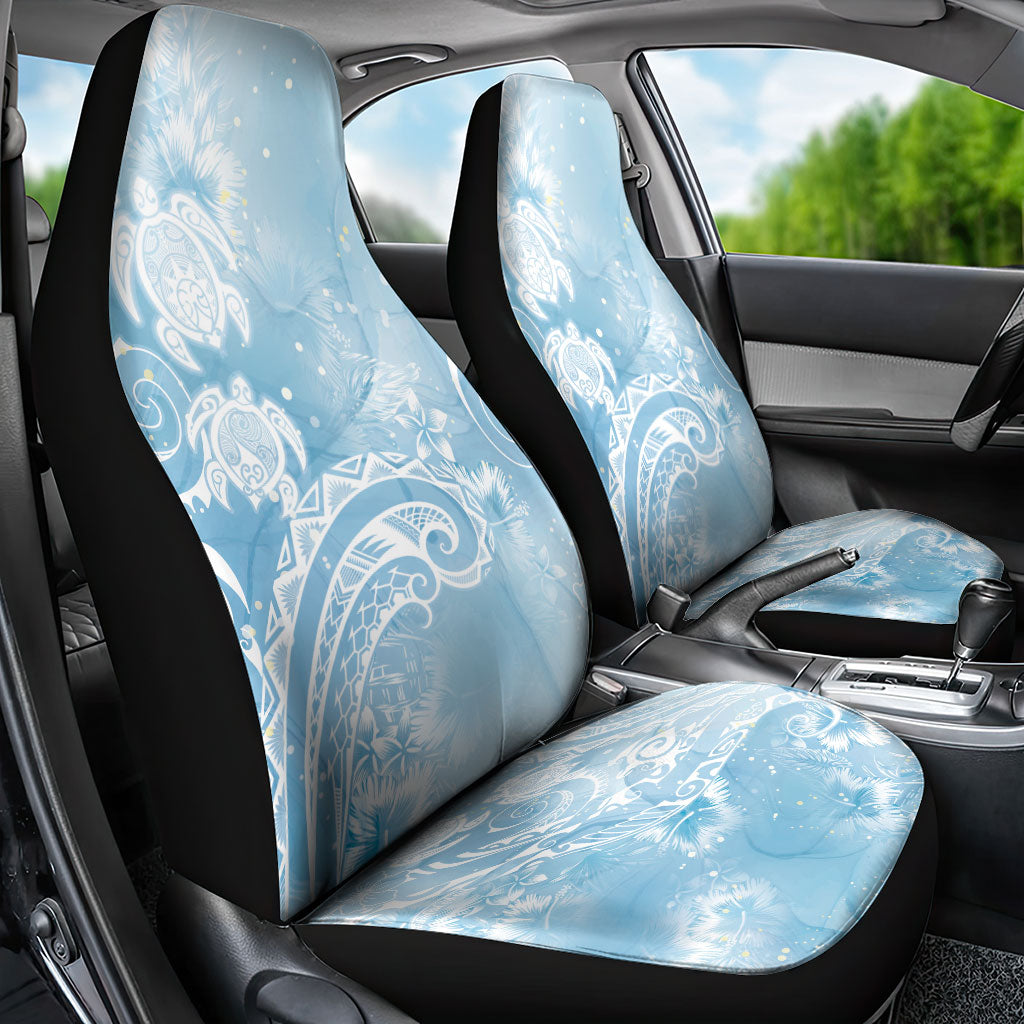 Aloha Hawaii Turtles Floral Car Seat Cover Aqua Marbles Glaze