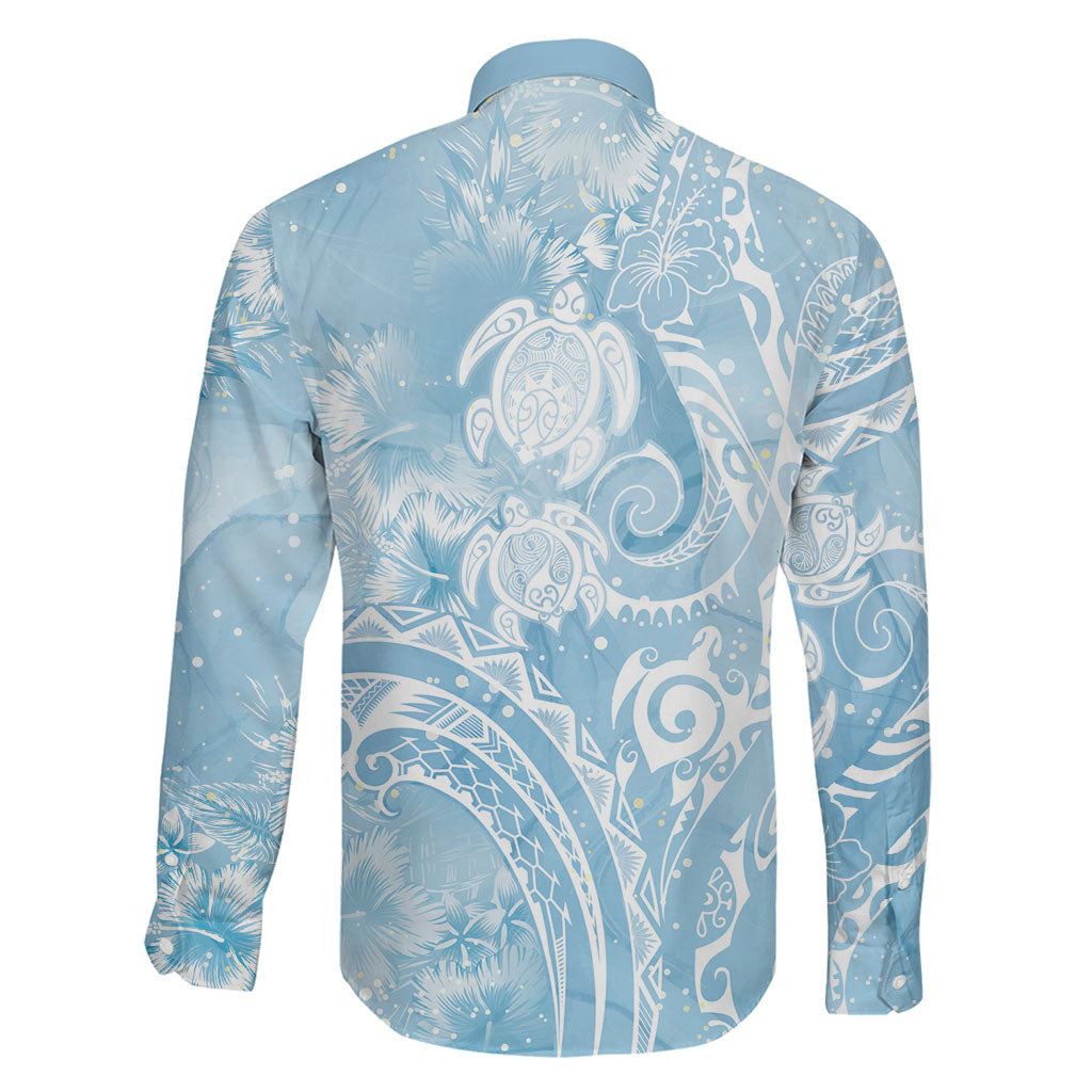 Aloha Hawaii Turtles Floral Family Matching Mermaid Dress and Hawaiian Shirt Aqua Marbles Glaze