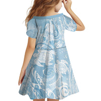 Aloha Hawaii Turtles Floral Family Matching Off Shoulder Maxi Dress and Hawaiian Shirt Aqua Marbles Glaze