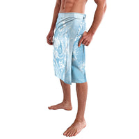Aloha Hawaii Turtles Floral Lavalava Aqua Marbles Glaze