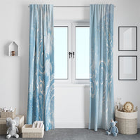 Aloha Hawaii Turtles Floral Window Curtain Aqua Marbles Glaze
