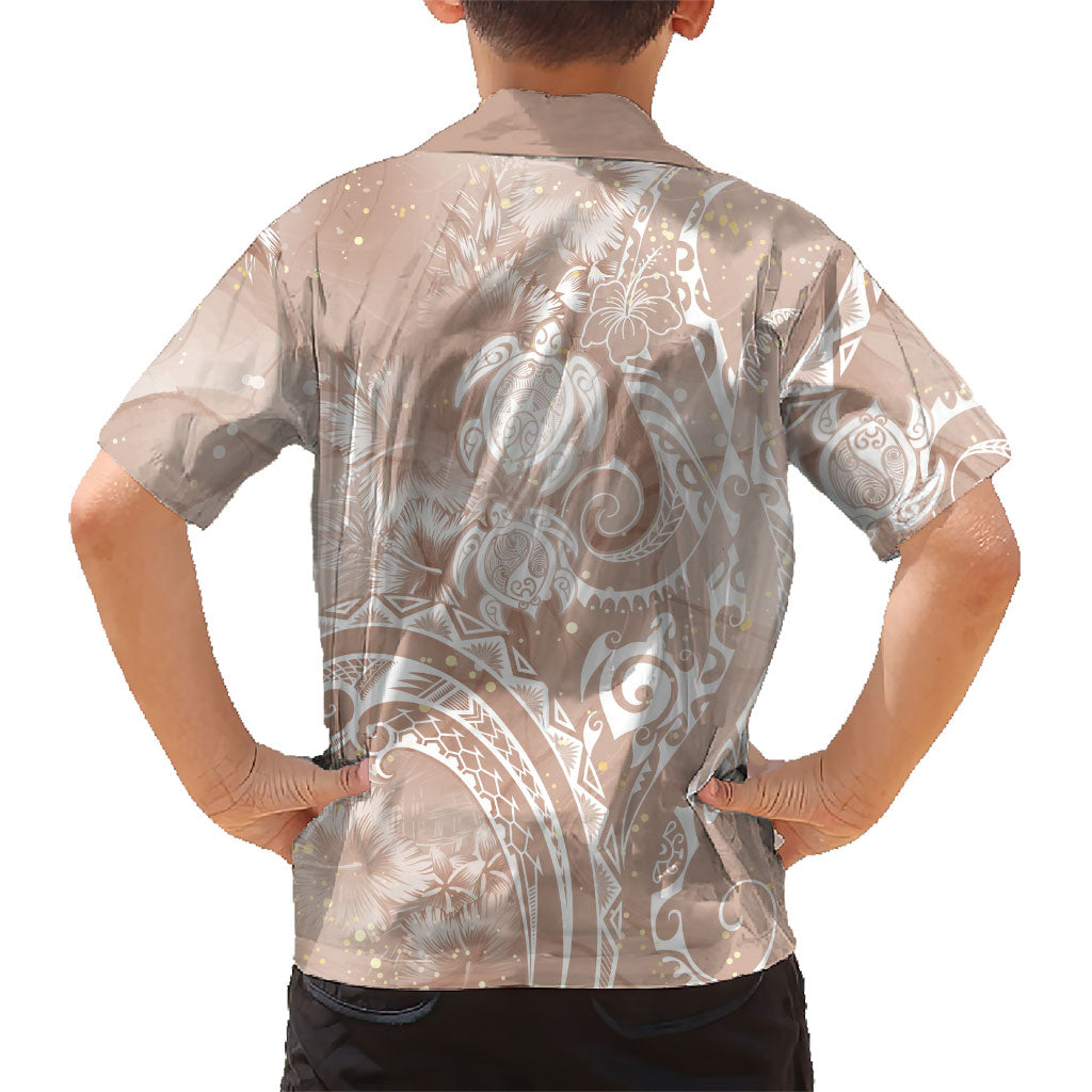 Aloha Hawaii Turtles Floral Family Matching Long Sleeve Bodycon Dress and Hawaiian Shirt Taupe Marbles Glaze