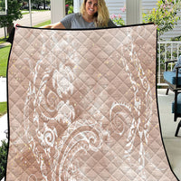 Aloha Hawaii Turtles Floral Quilt Taupe Marbles Glaze