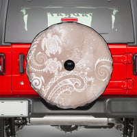 Aloha Hawaii Turtles Floral Spare Tire Cover Taupe Marbles Glaze