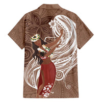 Tahiti Islands Polynesian Plumeria Family Matching Tank Maxi Dress and Hawaiian Shirt Tahitian Vahine 'Ote'a - Beige LT7 - Polynesian Pride