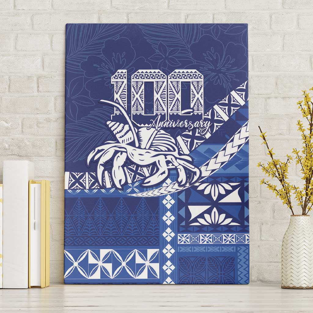 Queen Salote College 100th Anniversary Canvas Wall Art QSC Royal Girls LT7 Without Frame Royal Blue - Polynesian Pride