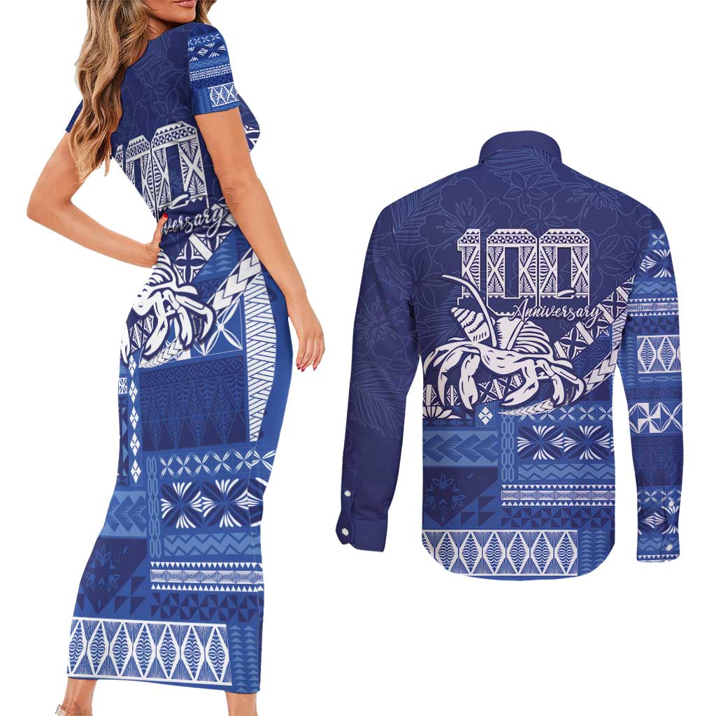 Queen Salote College 100th Anniversary Couples Matching Short Sleeve Bodycon Dress and Long Sleeve Button Shirt QSC Royal Girls LT7 - Polynesian Pride