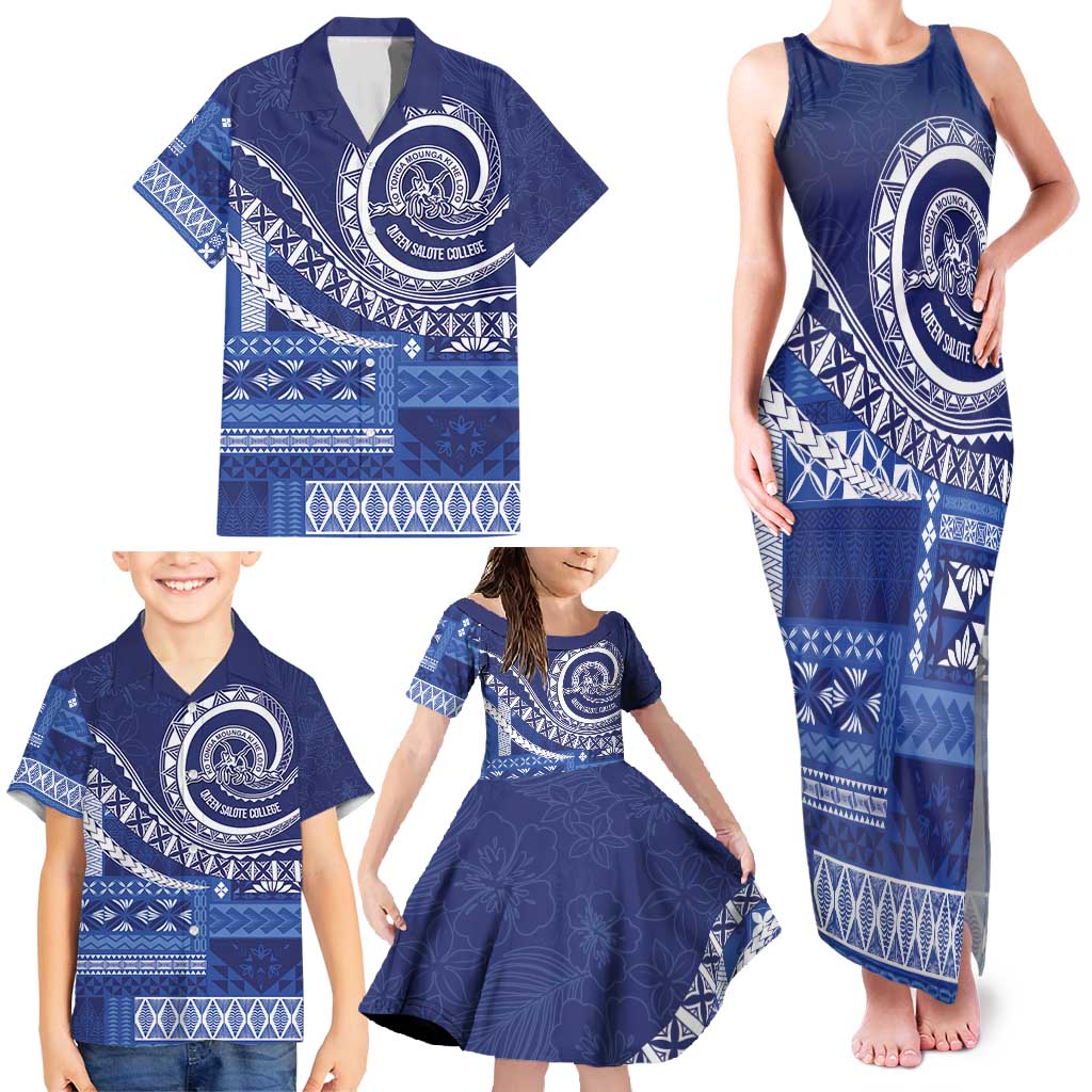 Queen Salote College 100th Anniversary Family Matching Tank Maxi Dress and Hawaiian Shirt QSC Royal Girls LT7 - Polynesian Pride