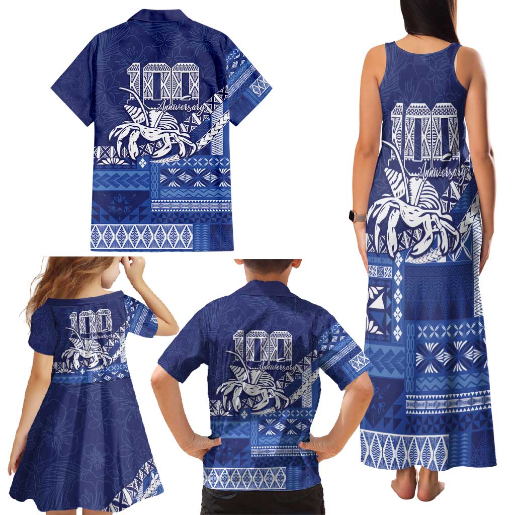 Queen Salote College 100th Anniversary Family Matching Tank Maxi Dress and Hawaiian Shirt QSC Royal Girls LT7 - Polynesian Pride
