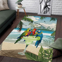 Wish You A Merry Martini Christmas Area Rug Cocktail Parrot-dise