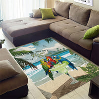 Wish You A Merry Martini Christmas Area Rug Cocktail Parrot-dise