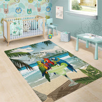 Wish You A Merry Martini Christmas Area Rug Cocktail Parrot-dise