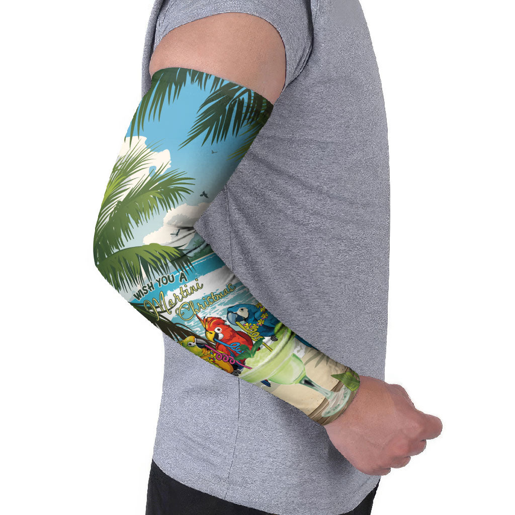 Wish You A Merry Martini Christmas Arm Sleeves Cocktail Parrot-dise