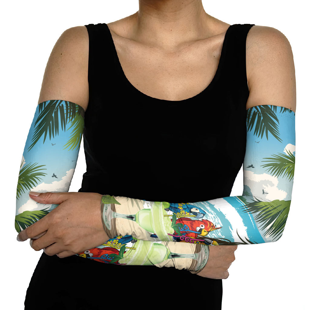 Wish You A Merry Martini Christmas Arm Sleeves Cocktail Parrot-dise