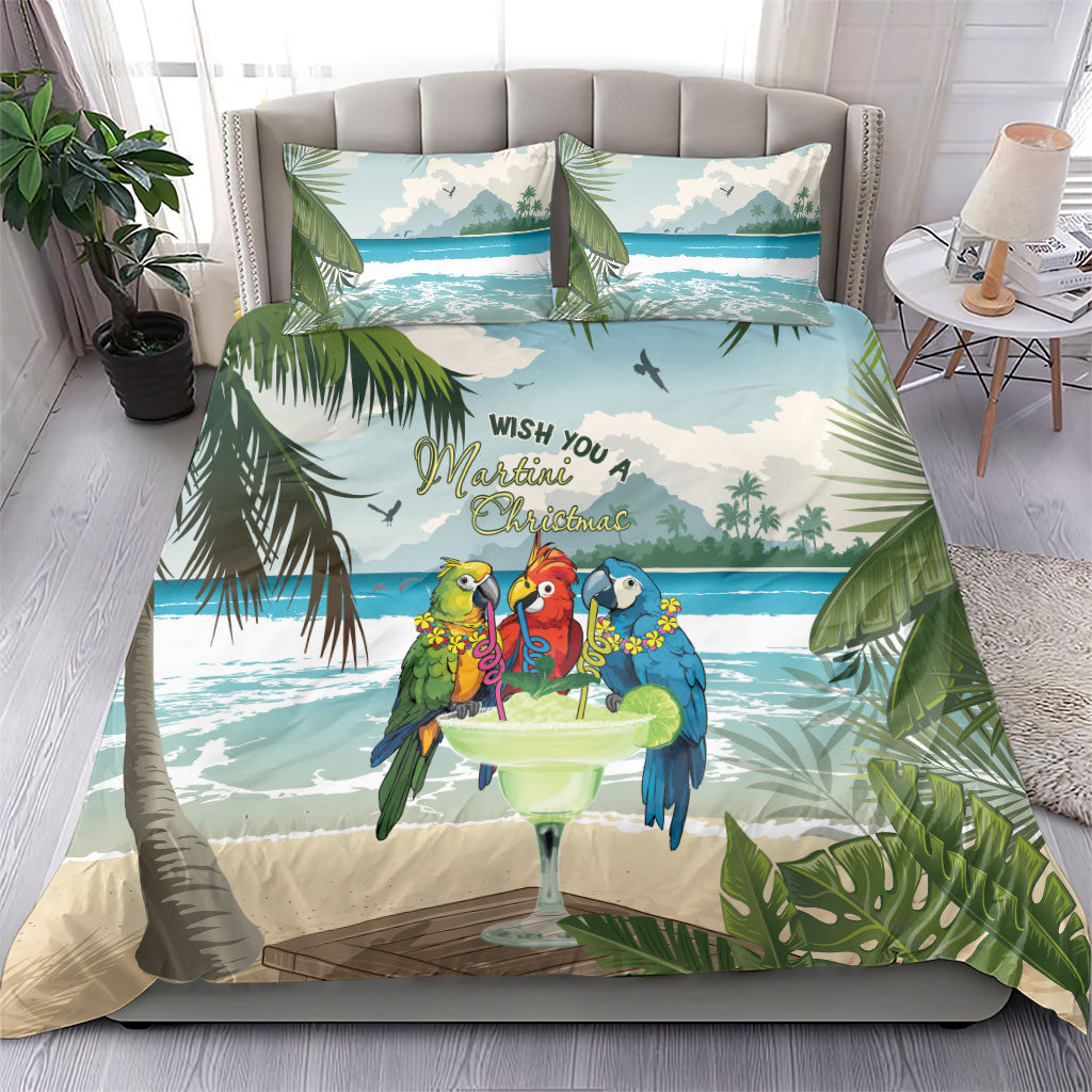 Wish You A Merry Martini Christmas Bedding Set Cocktail Parrot-dise LT7 - Polynesian Pride