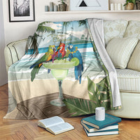 Wish You A Merry Martini Christmas Blanket Cocktail Parrot-dise