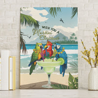 Wish You A Merry Martini Christmas Canvas Wall Art Cocktail Parrot-dise