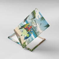 Wish You A Merry Martini Christmas Canvas Wall Art Cocktail Parrot-dise