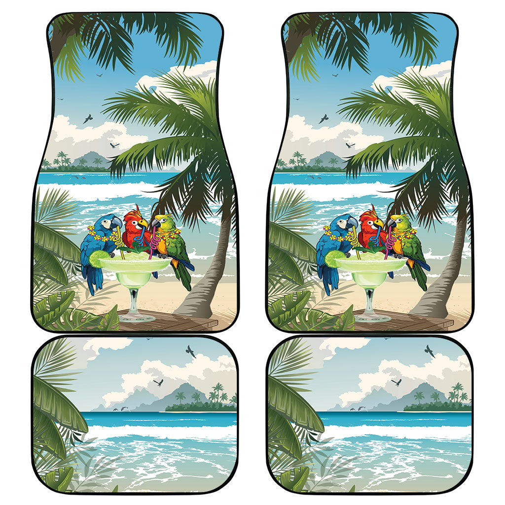Wish You A Merry Martini Christmas Car Mats Cocktail Parrot-dise LT7 - Polynesian Pride