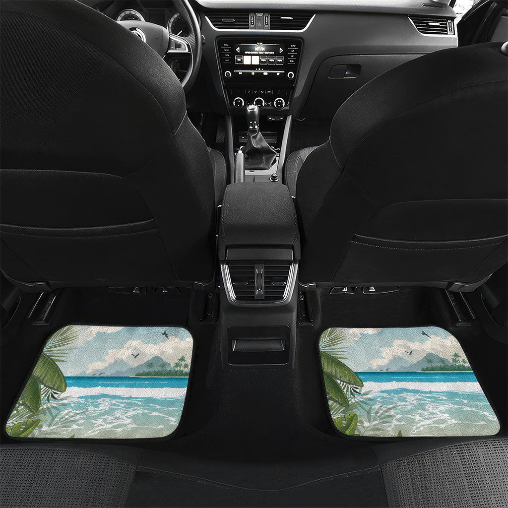Wish You A Merry Martini Christmas Car Mats Cocktail Parrot-dise LT7 Set 2pcs - Back Multicolor - Polynesian Pride