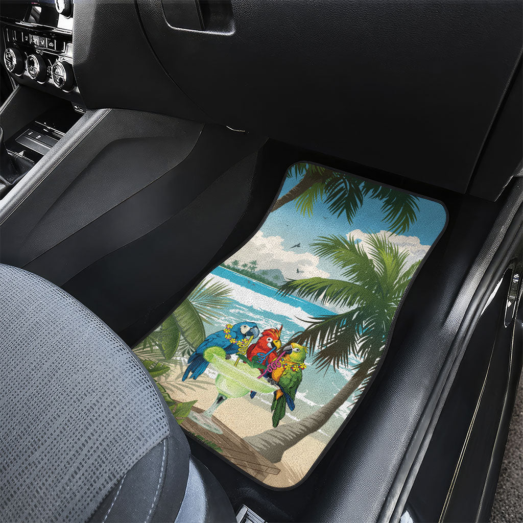 Wish You A Merry Martini Christmas Car Mats Cocktail Parrot-dise LT7 - Polynesian Pride