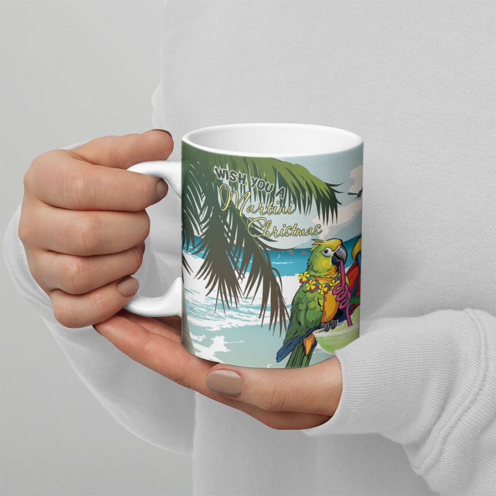 Wish You A Merry Martini Christmas Ceramic Mug Cocktail Parrot-dise