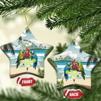 Wish You A Merry Martini Christmas Ceramic Ornament Cocktail Parrot-dise